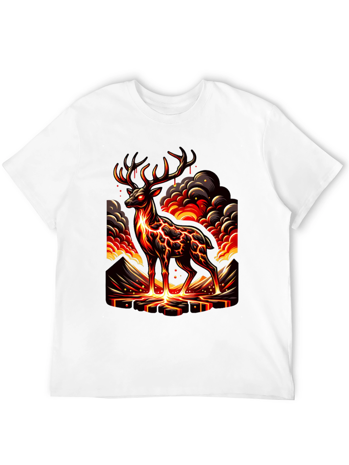 Lava Deer Graphic Tee - Mens Black T-Shirt