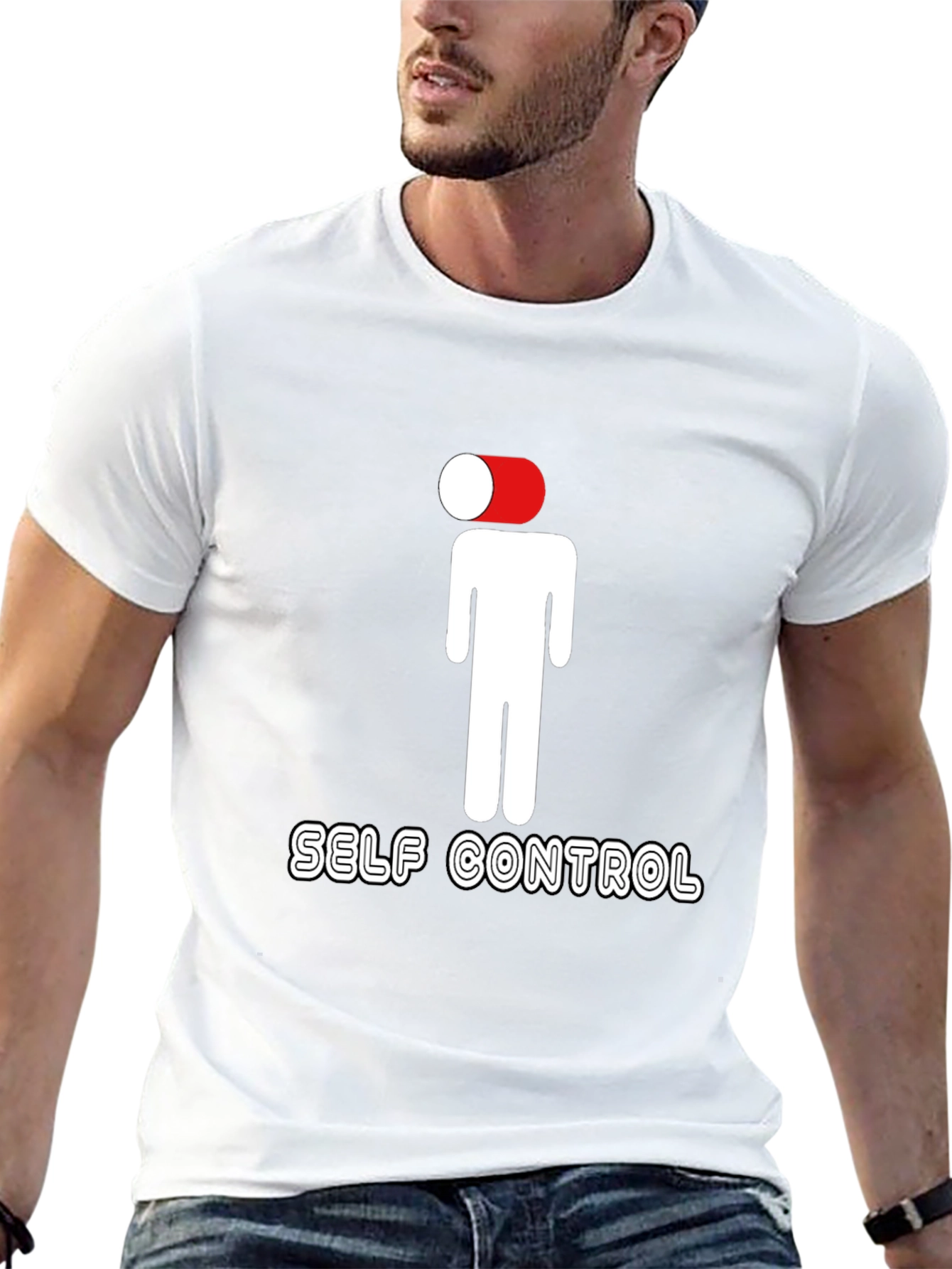 Self Control Graphic Tee - Black Casual Shirt