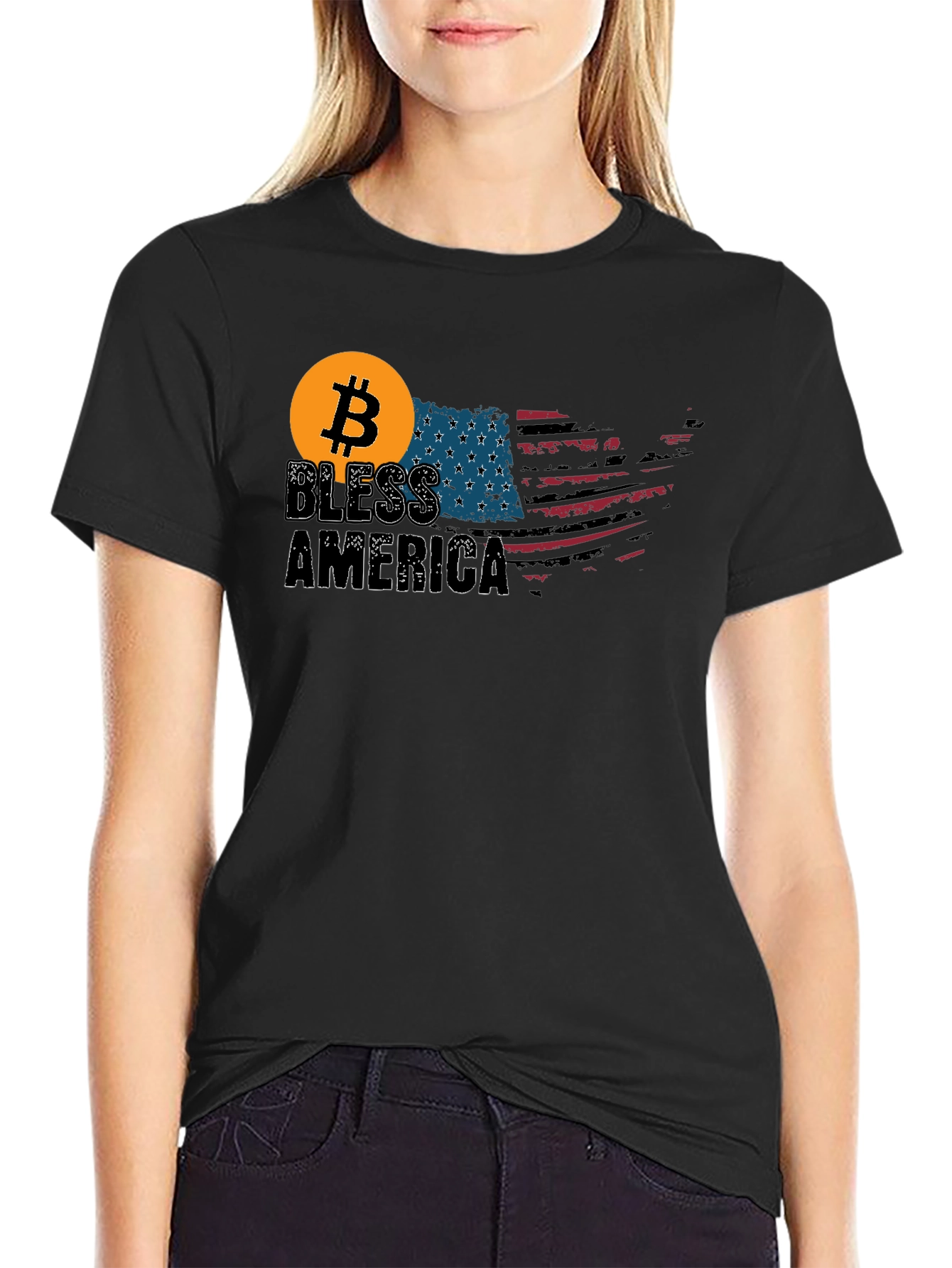 Bitcoin Bless America T-Shirt - Patriotic Crypto Tee