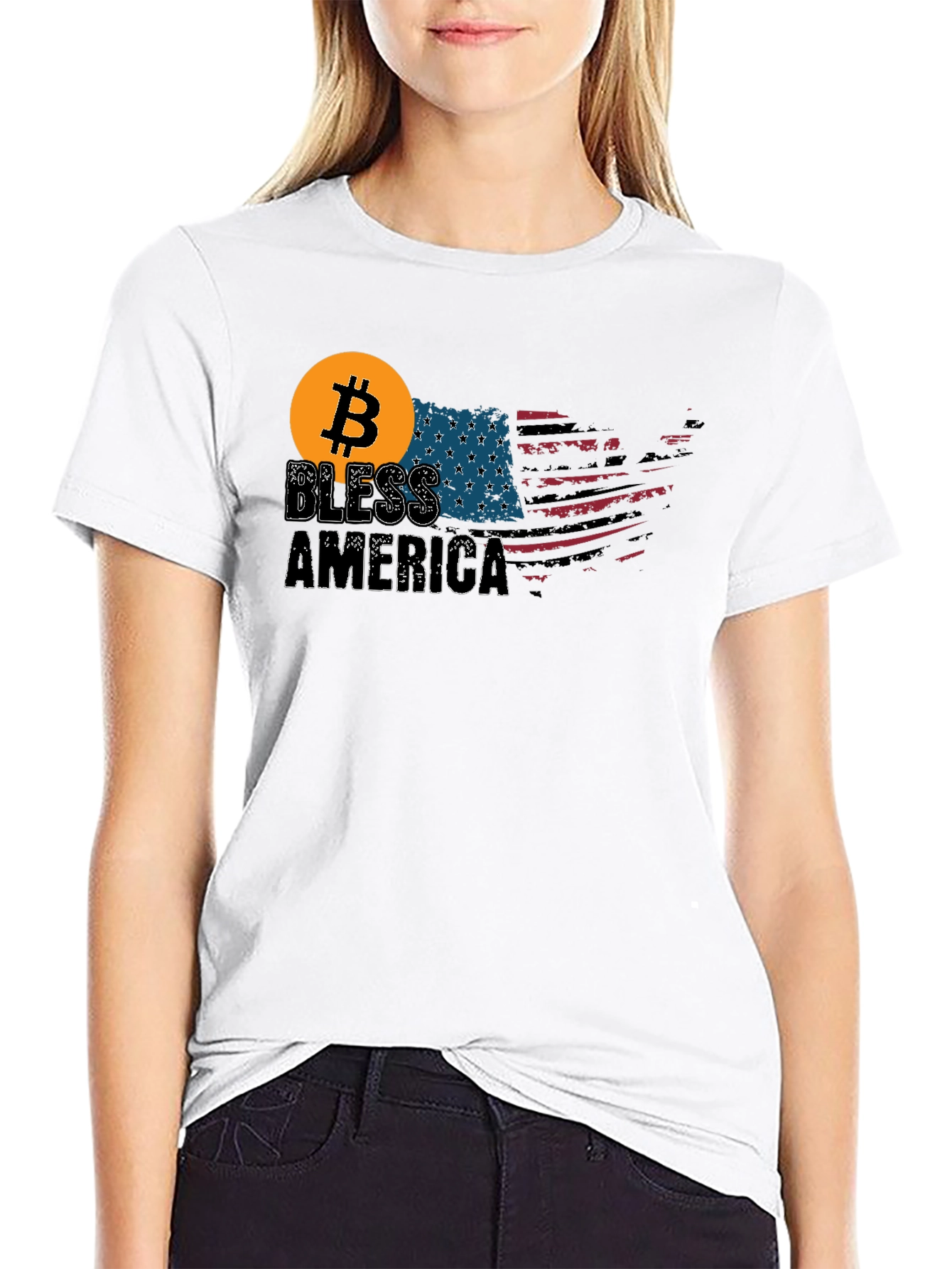 Bitcoin Bless America T-Shirt - Patriotic Crypto Tee