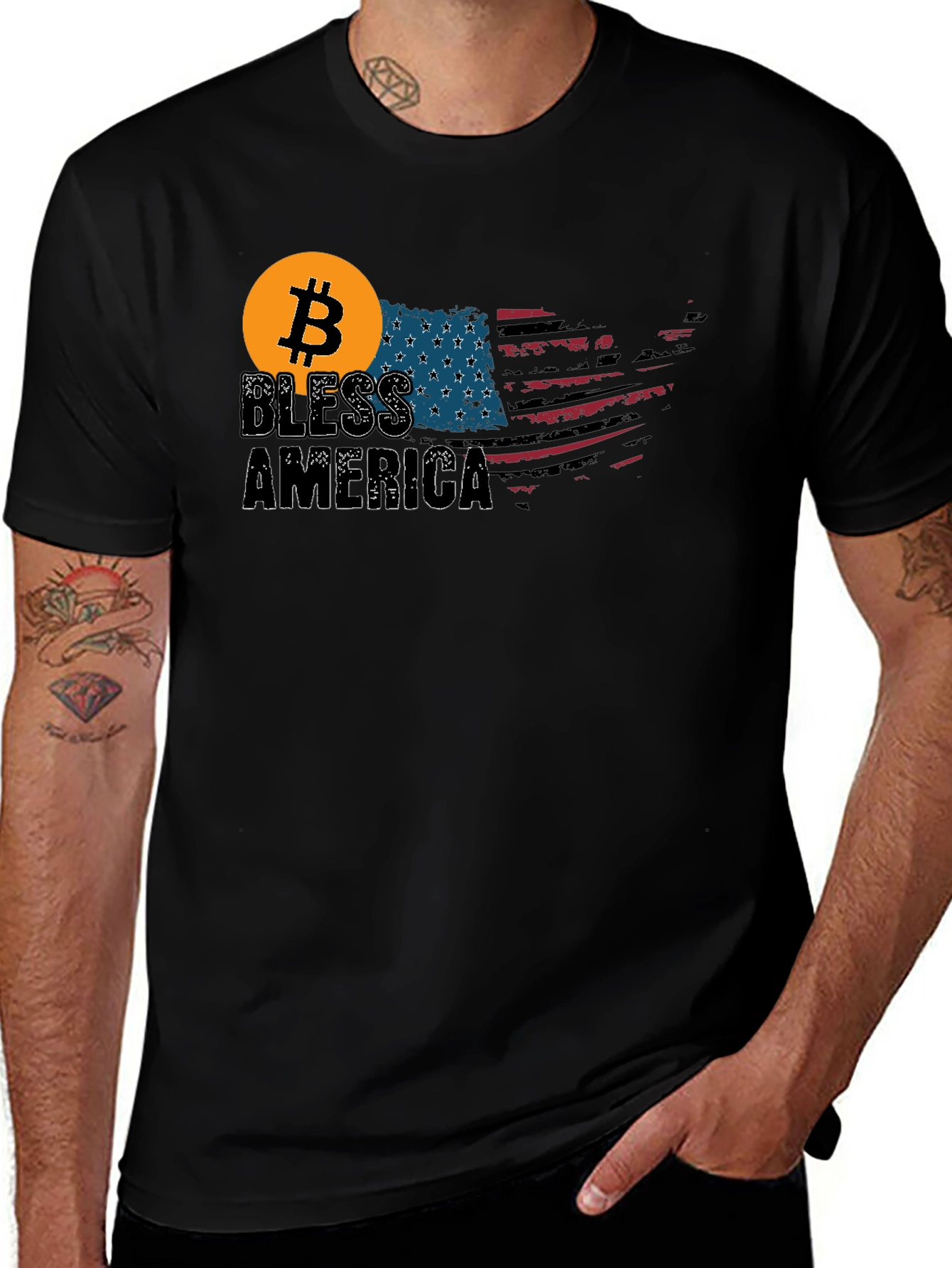 Bitcoin Bless America T-Shirt - Patriotic Crypto Tee