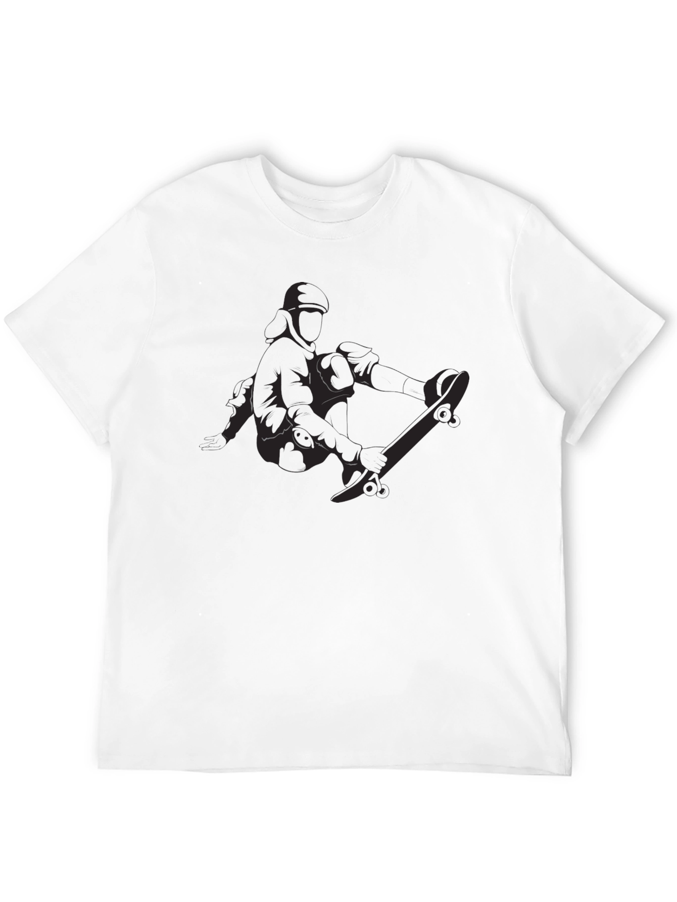 Skateboarder Graphic Black T-Shirt