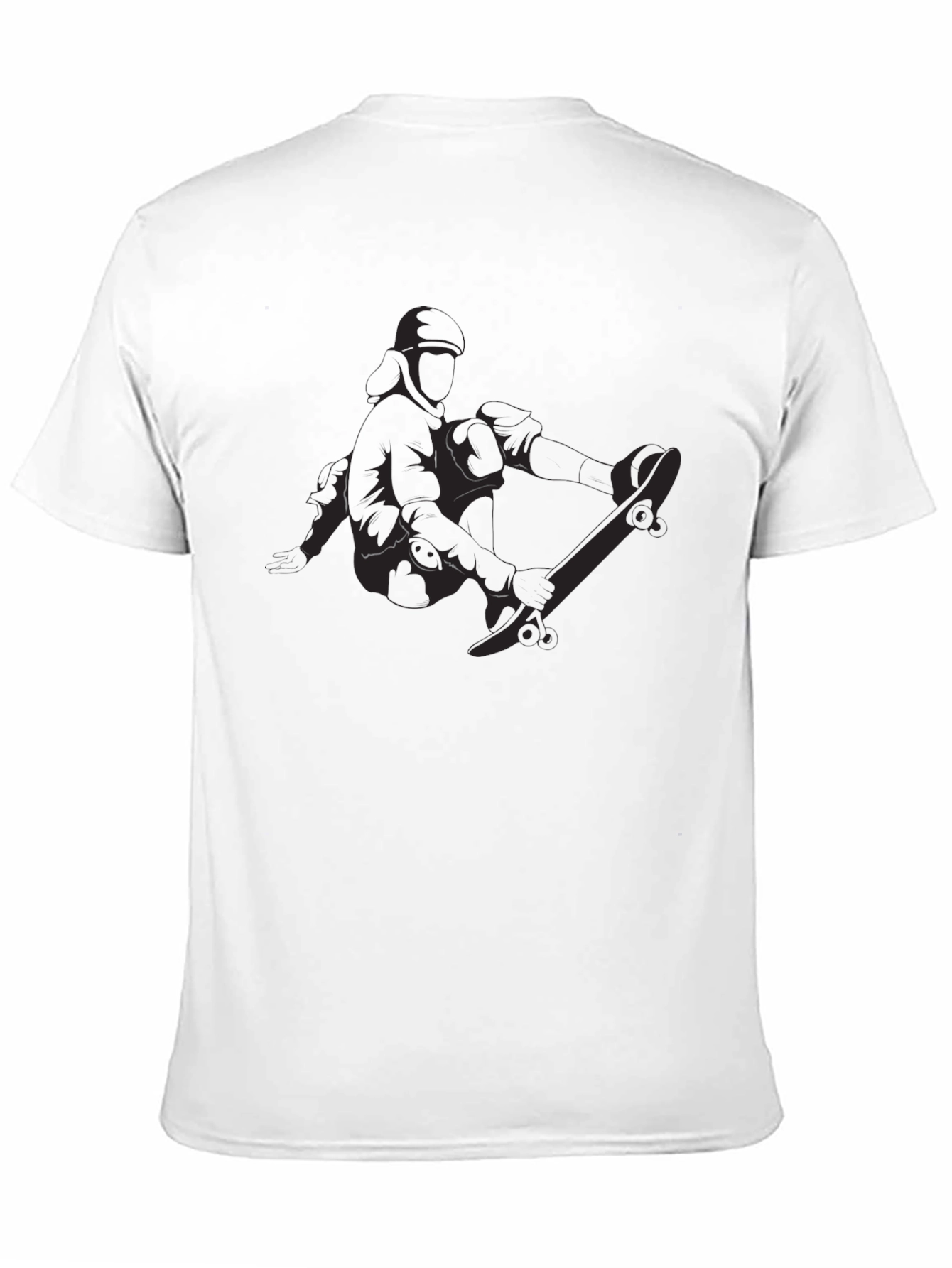 Skateboarder Graphic Black T-Shirt