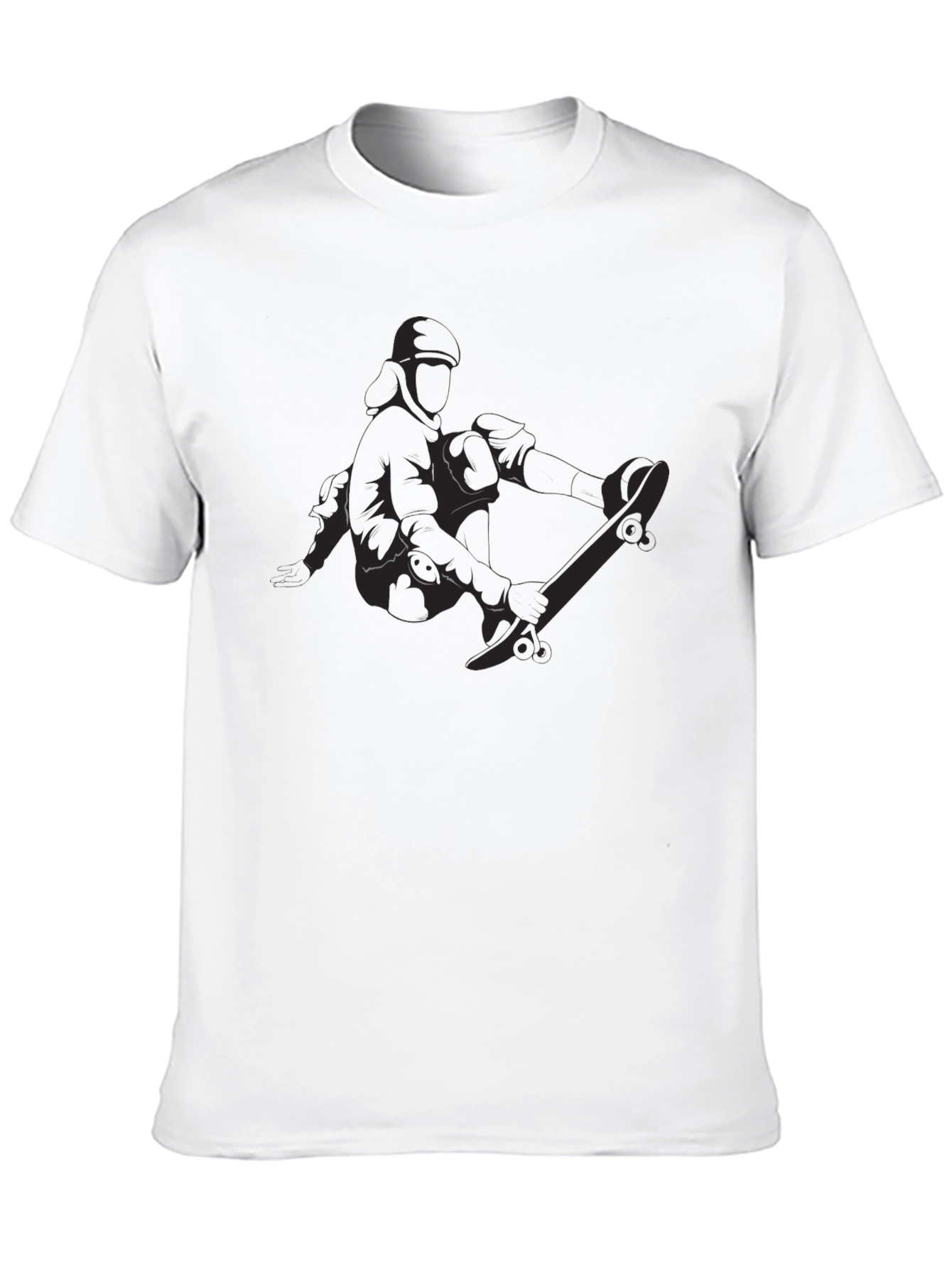 Skateboarder Graphic Black T-Shirt