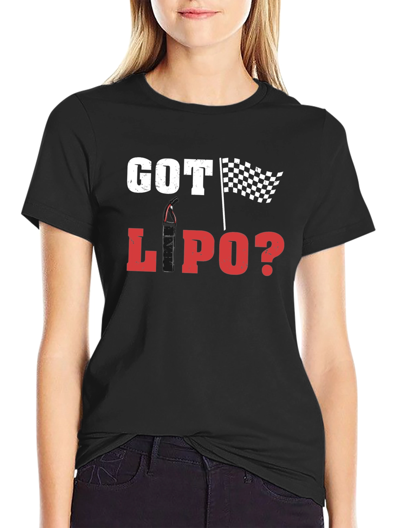 Got LiPo? Black Graphic Tee