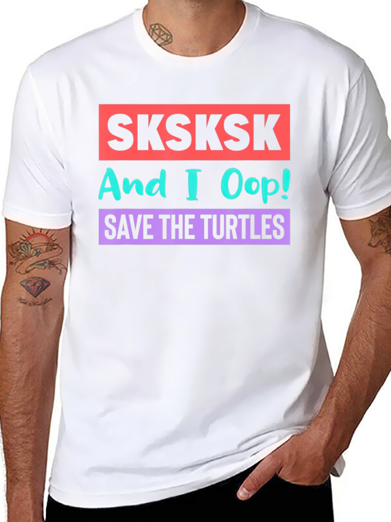SKSKSK And I Oop! Save the Turtles Graphic T-Shirt
