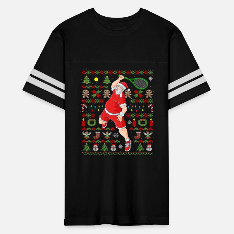 Ugly Christmas Tennis Player Santa Claus