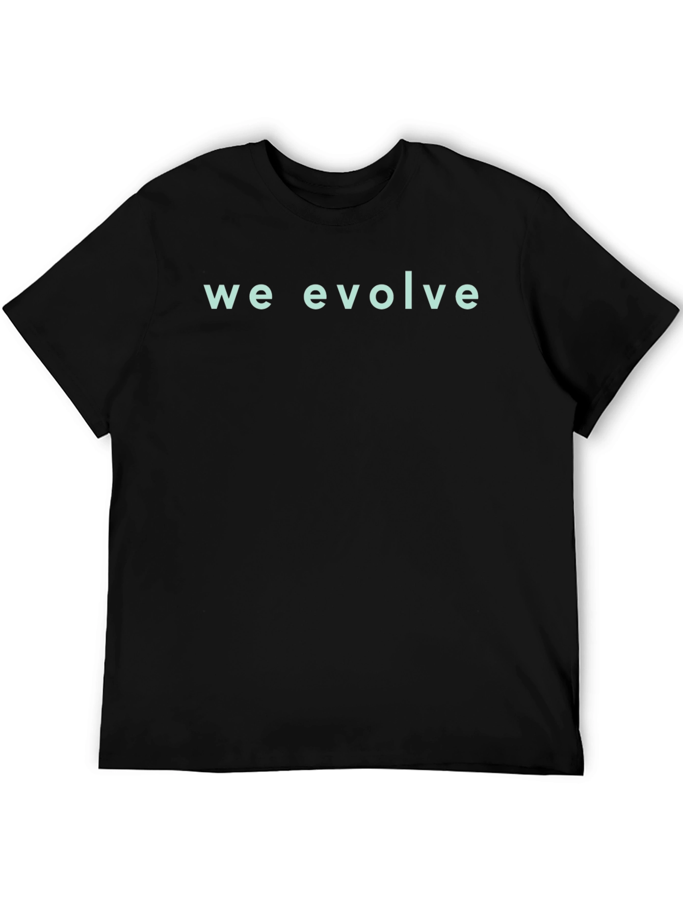 We Evolve Graphic Tee - Soft Black Cotton
