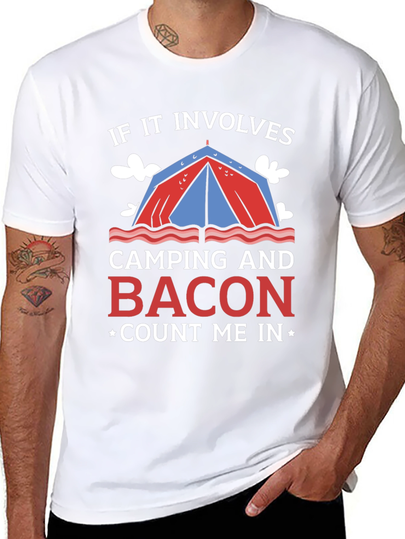 Camping and Bacon T-Shirt