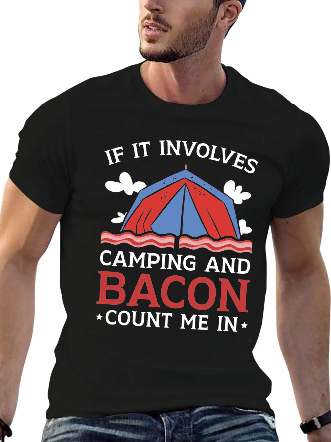 Camping and Bacon T-Shirt