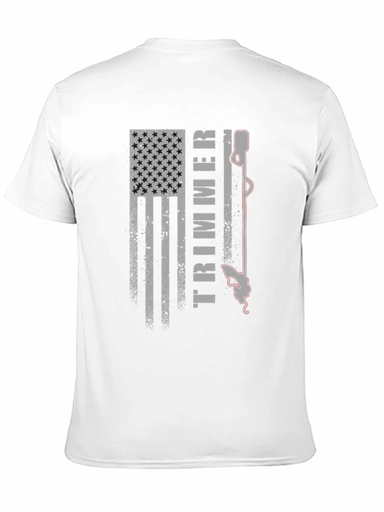 American Flag Trimmer Graphic Tee - Patriotic