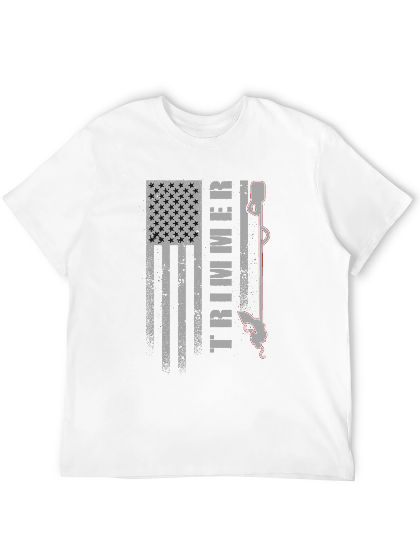 American Flag Trimmer Graphic Tee - Patriotic