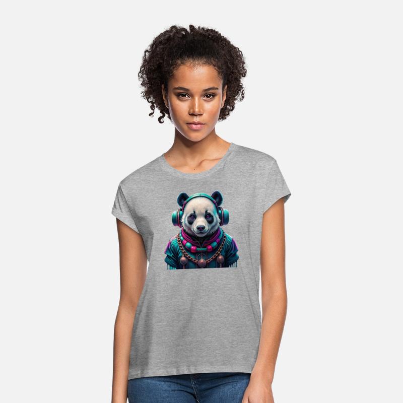 Urban style panda that radiates rebellion, mystery