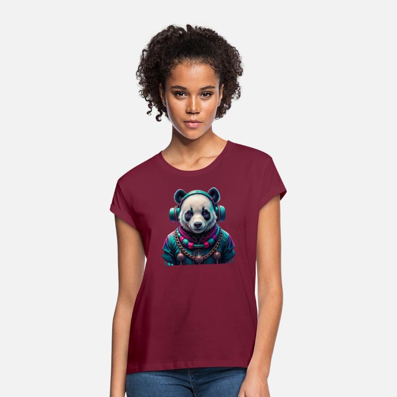 Urban style panda that radiates rebellion, mystery