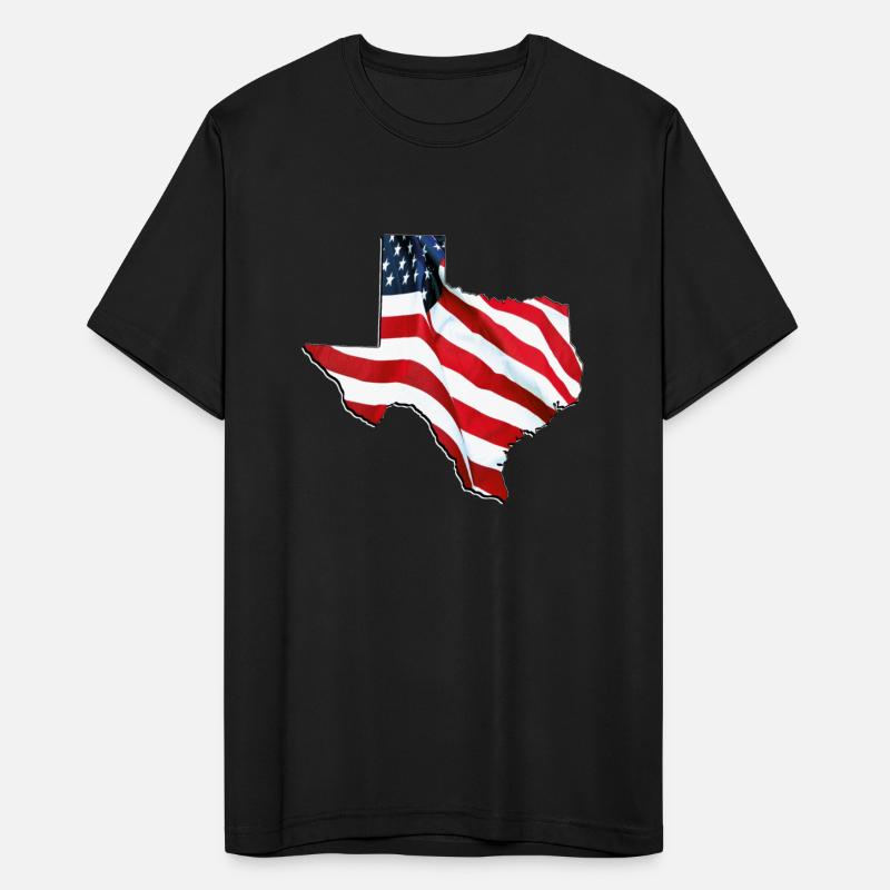 USA Flag in Texas (State) Map