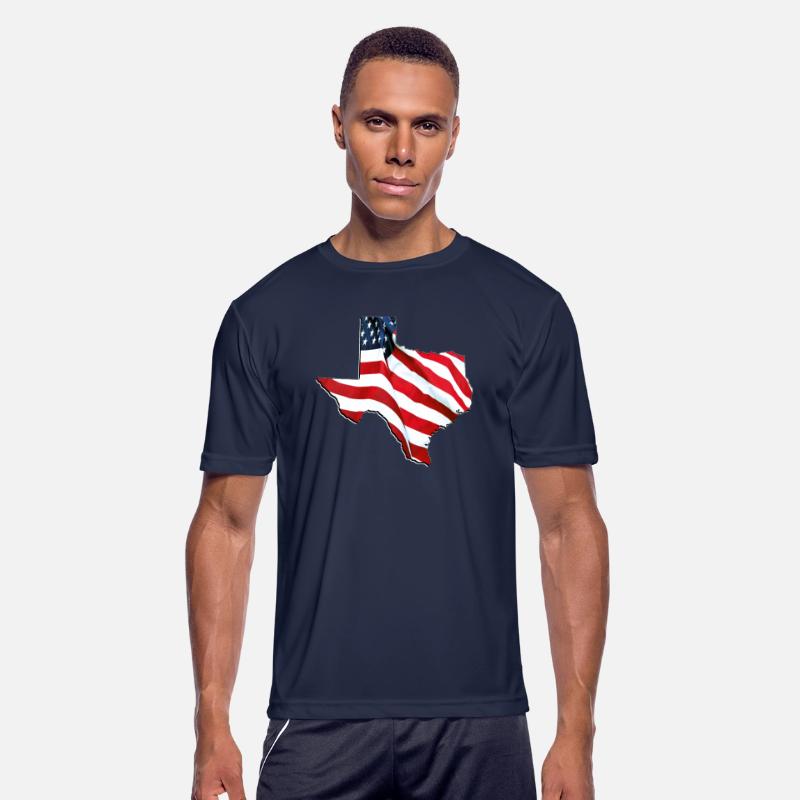 USA Flag in Texas (State) Map