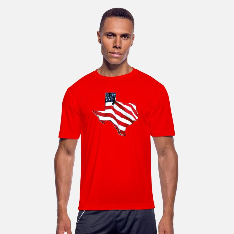 USA Flag in Texas (State) Map