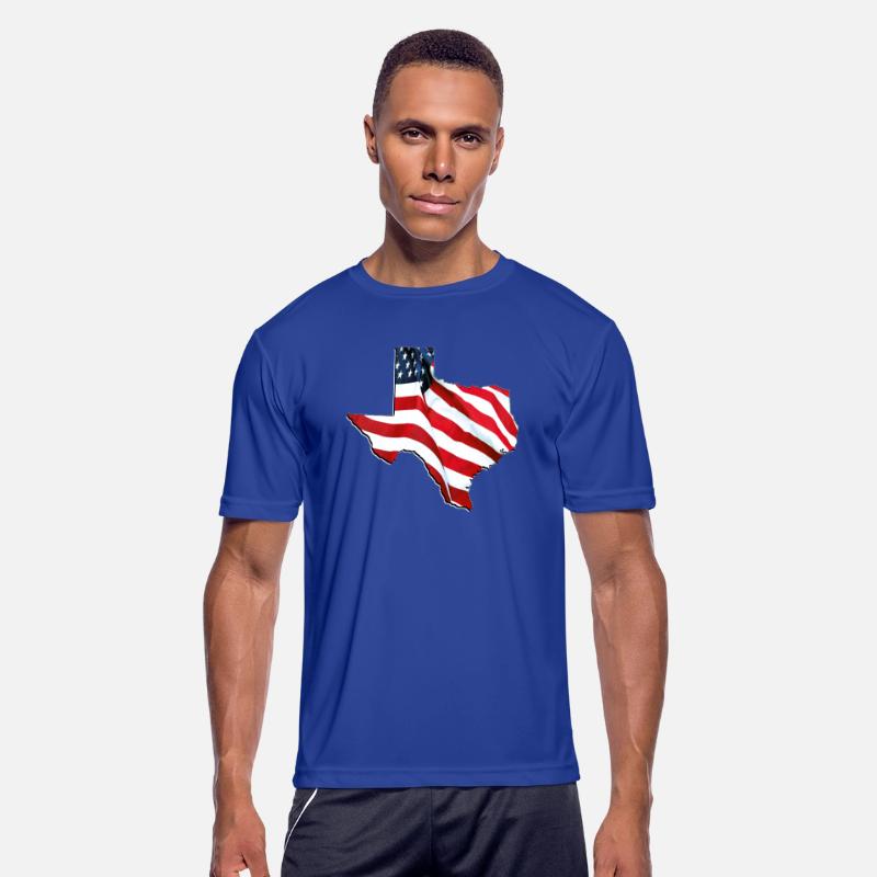 USA Flag in Texas (State) Map