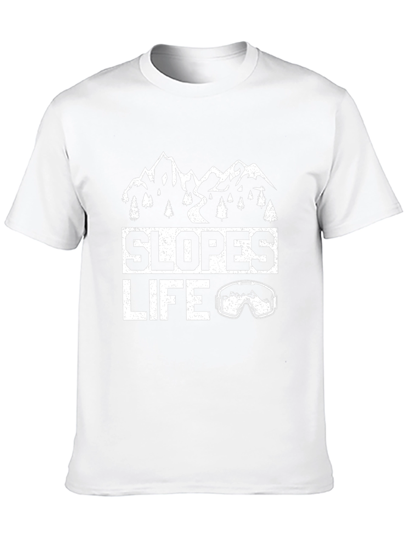 Slopes Life Graphic Tee - Black Cotton T-Shirt