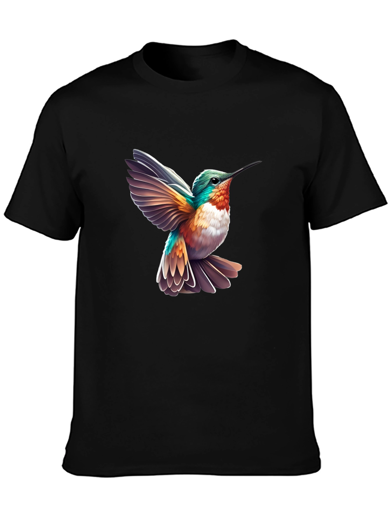 Hummingbird Graphic Black T-Shirt