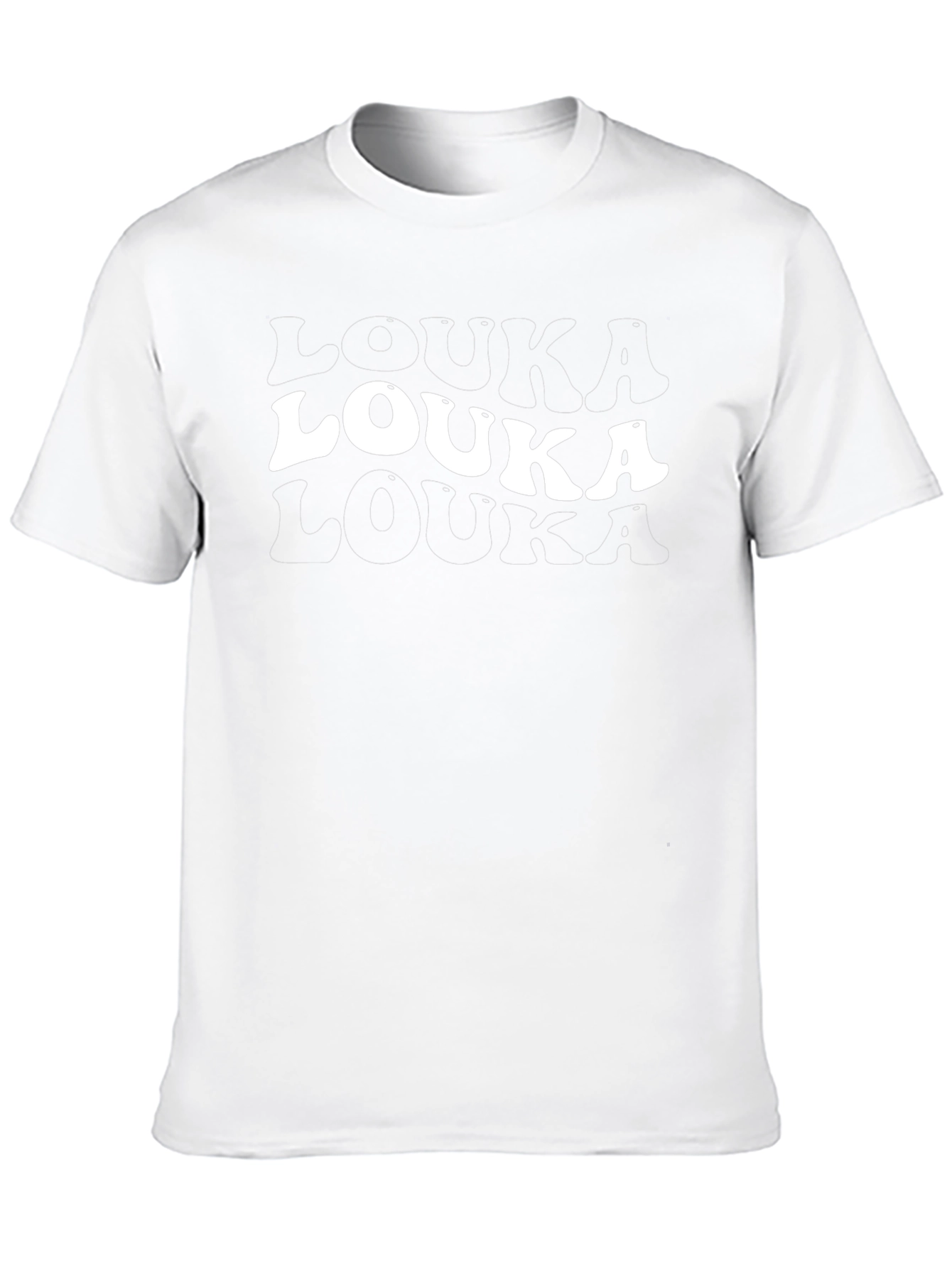 Louka T-Shirt - Black Cotton Retro Design