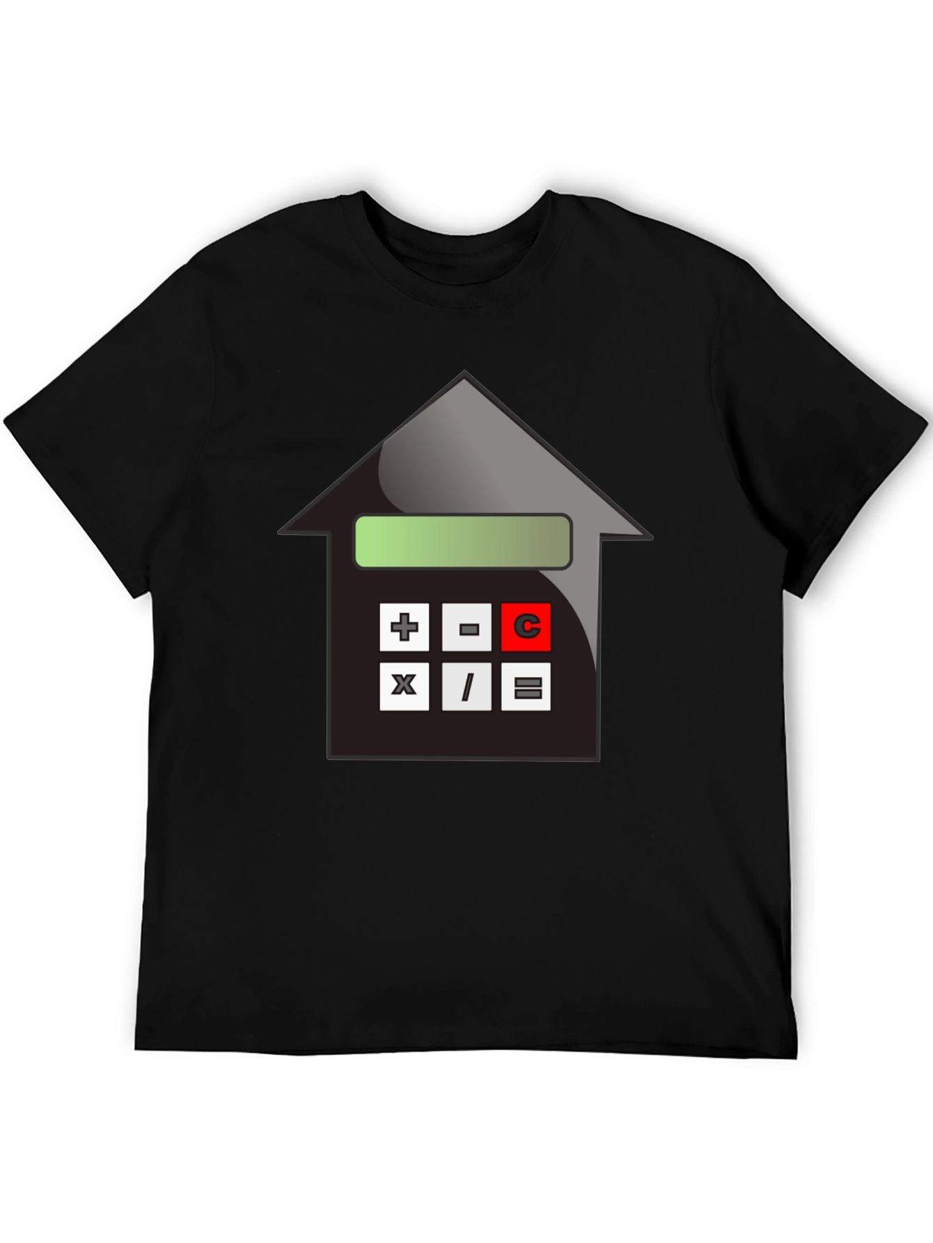 Calculator House Graphic Tee - Black