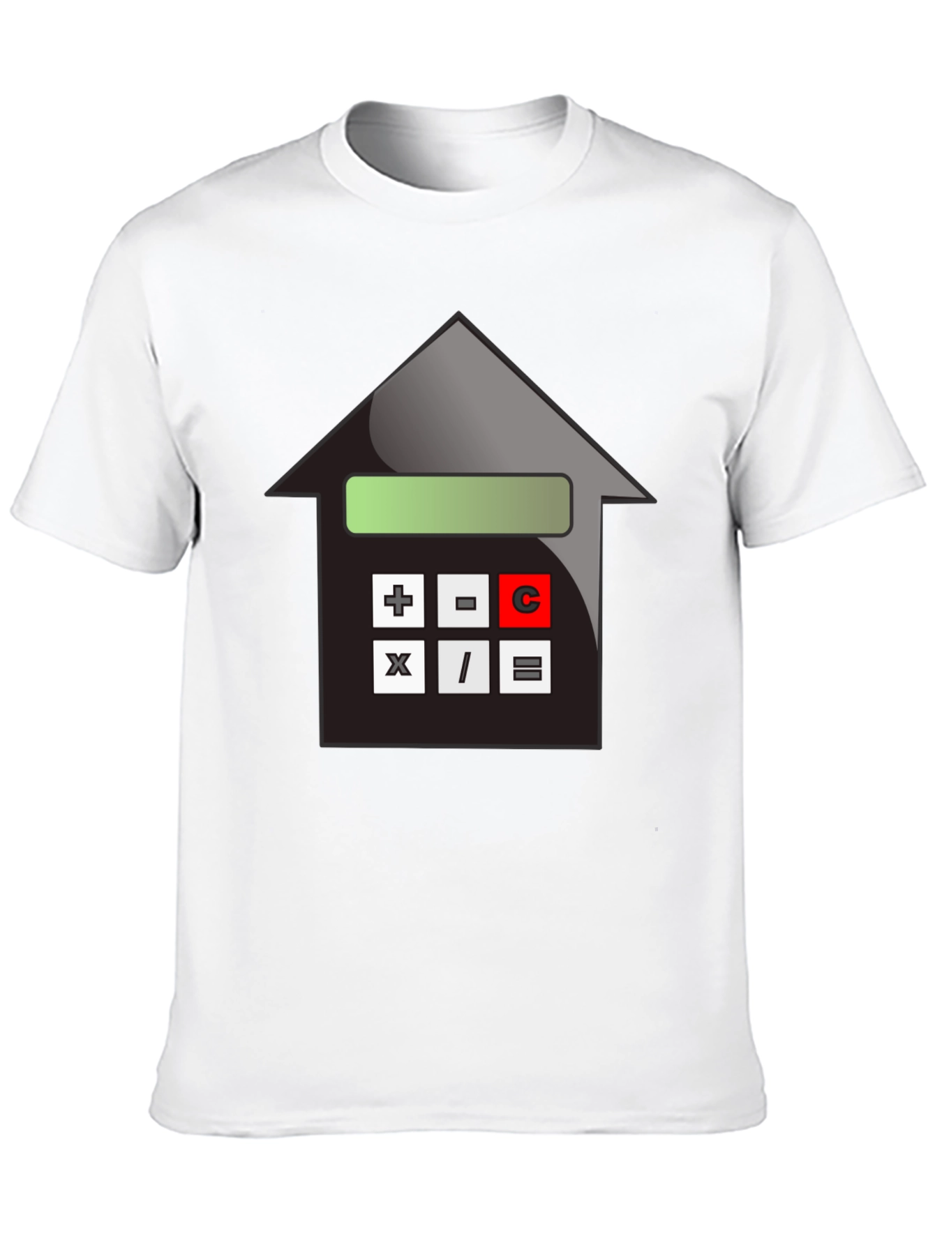 Calculator House Graphic Tee - Black