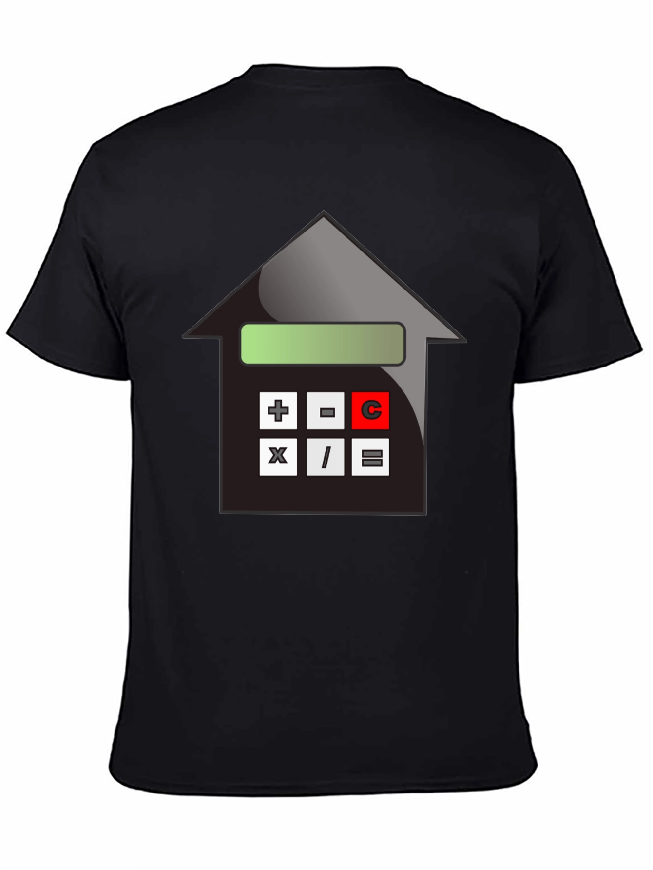 Calculator House Graphic Tee - Black