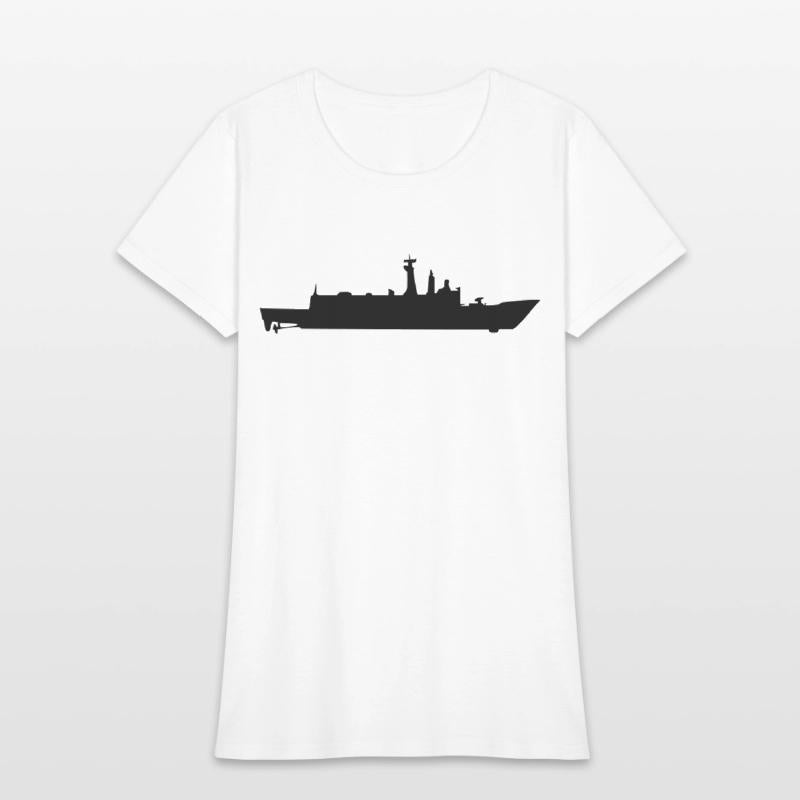 Vector Navy warship Silhouette