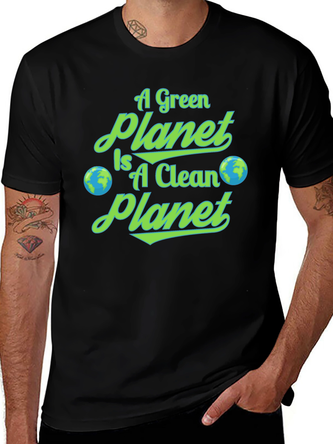 Eco-Friendly Graphic Tee - A Green Planet