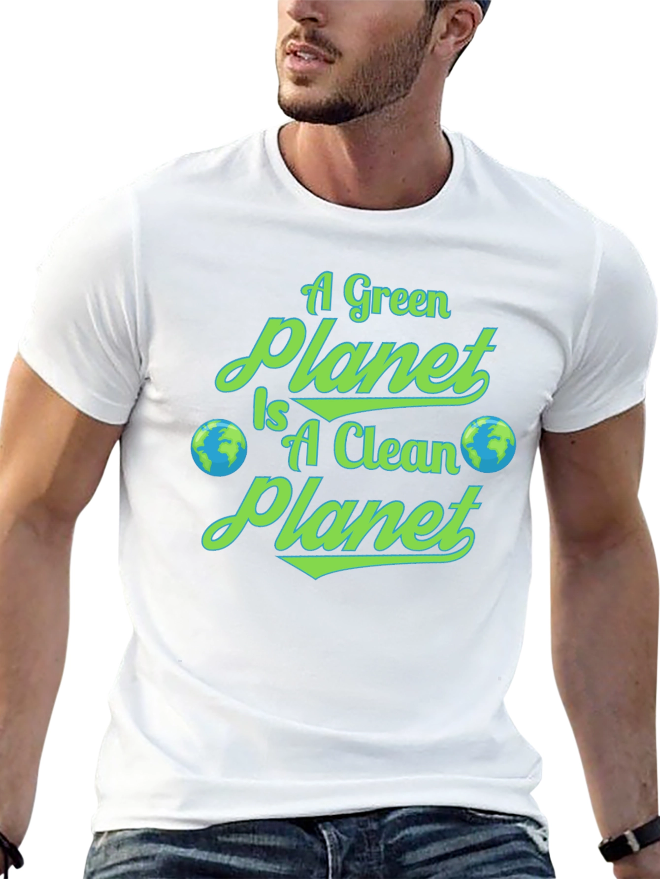 Eco-Friendly Graphic Tee - A Green Planet