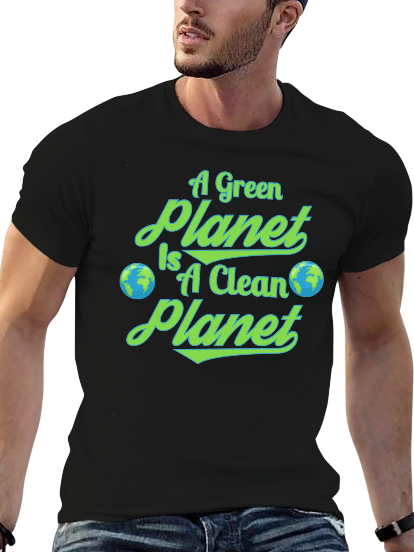 Eco-Friendly Graphic Tee - A Green Planet