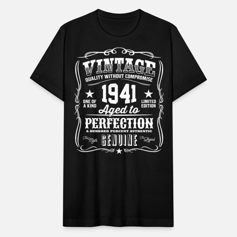 Vintage 1941 Aged to Perfection White Print