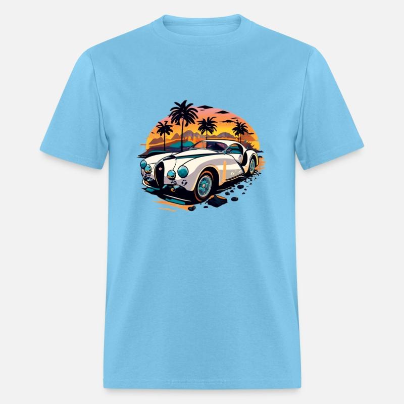 Vintage Car Design Sunset Style