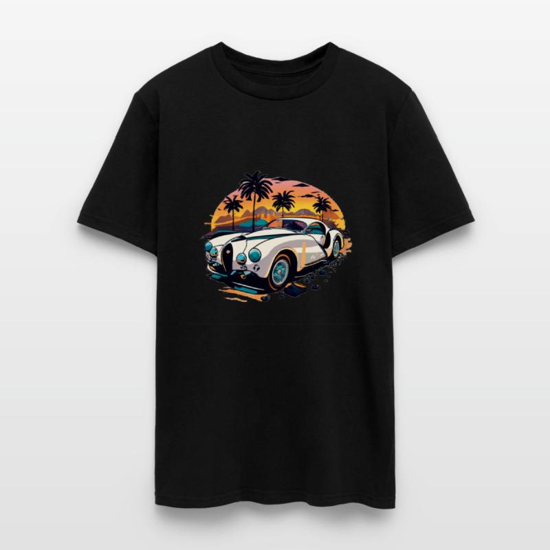 Vintage Car Design Sunset Style