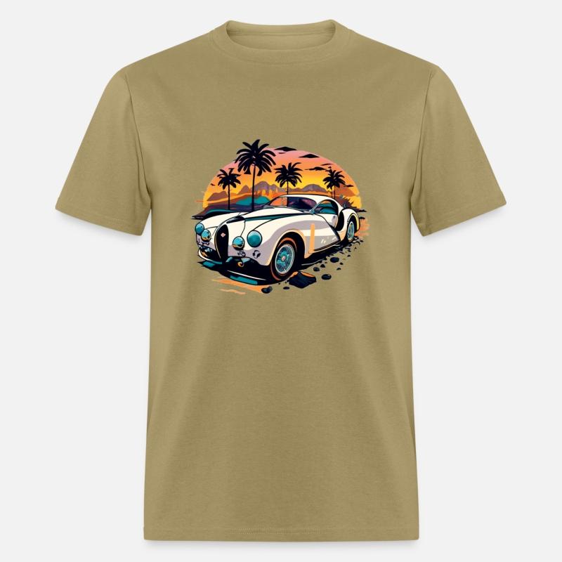 Vintage Car Design Sunset Style