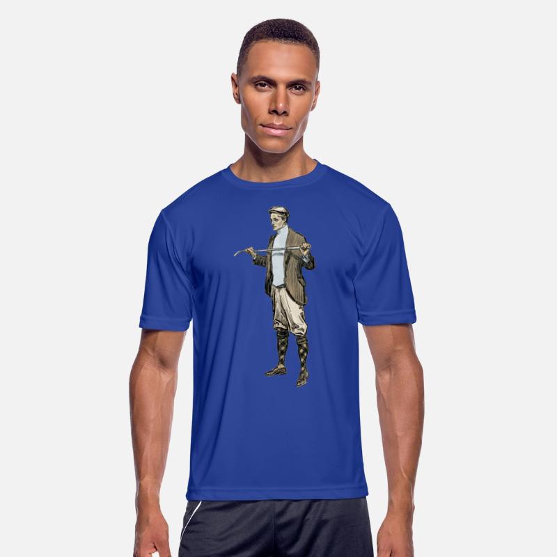 Vintage Golfer with Golf Club and Golfing Clothes