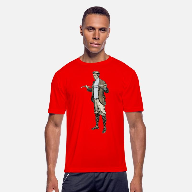 Vintage Golfer with Golf Club and Golfing Clothes