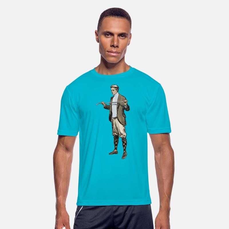 Vintage Golfer with Golf Club and Golfing Clothes
