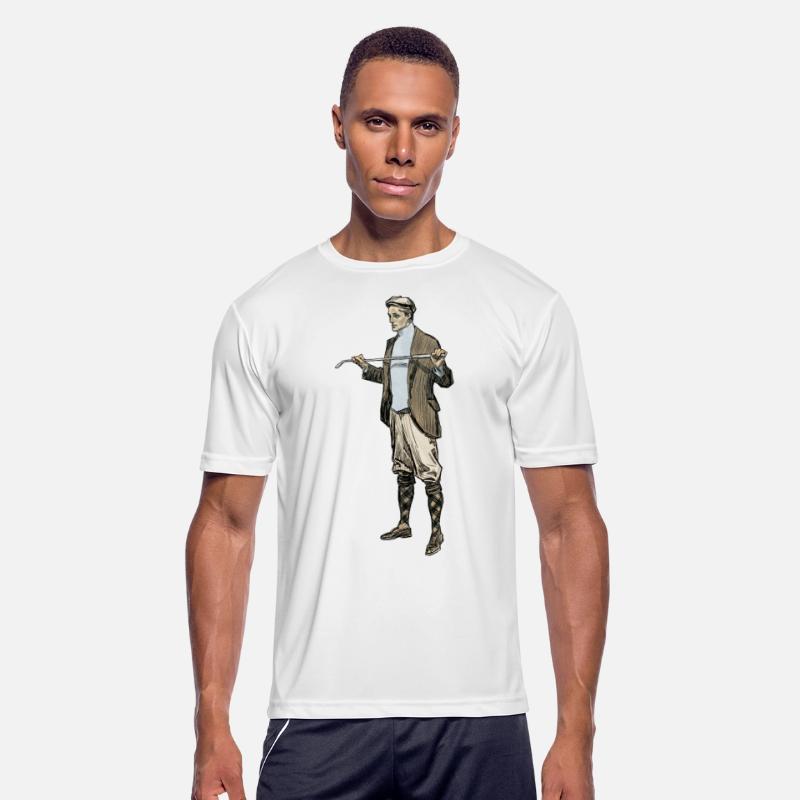 Vintage Golfer with Golf Club and Golfing Clothes