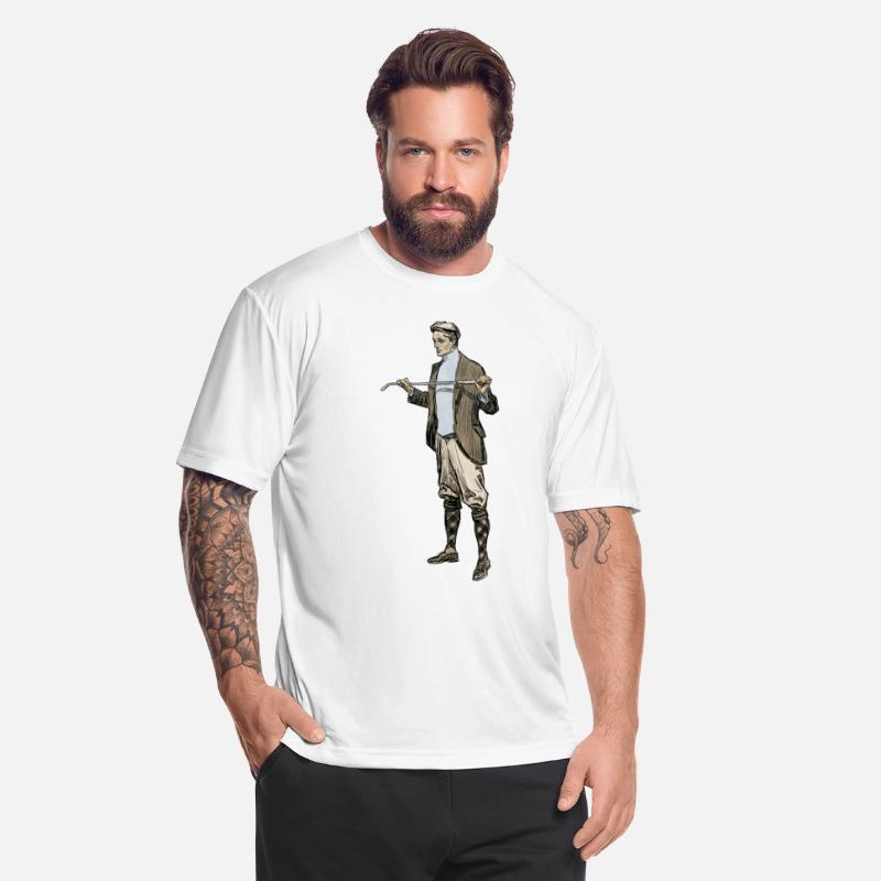 Vintage Golfer with Golf Club and Golfing Clothes