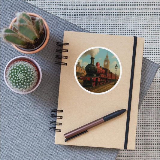 Vintage steam locomotive in 19th century London