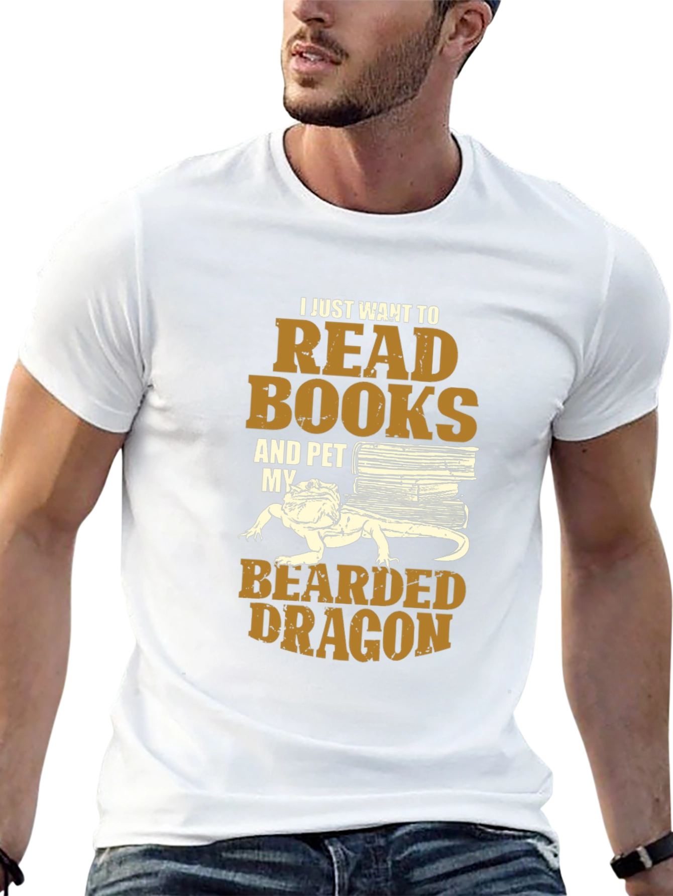 Read Books & Pet Bearded Dragon T-Shirt