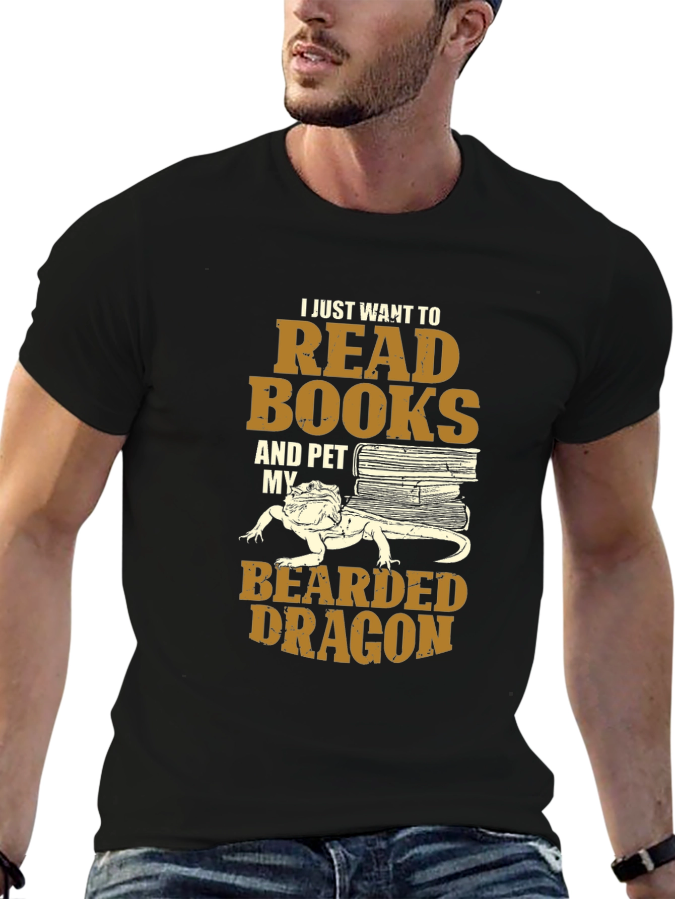 Read Books & Pet Bearded Dragon T-Shirt