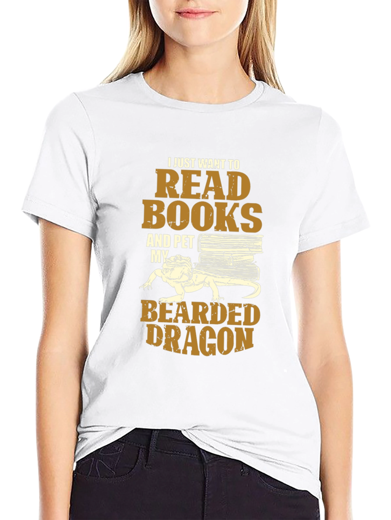 Read Books & Pet Bearded Dragon T-Shirt