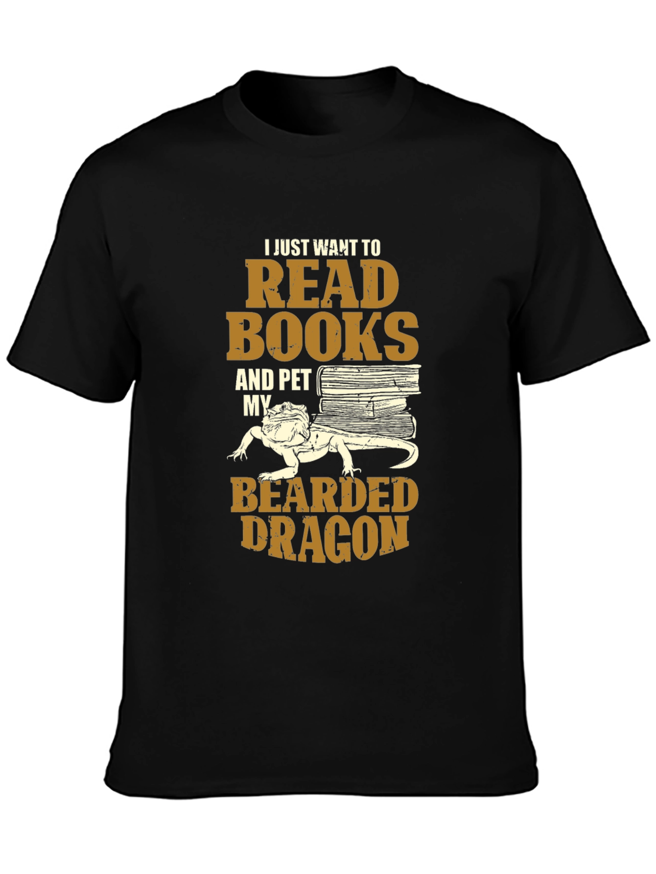 Read Books & Pet Bearded Dragon T-Shirt