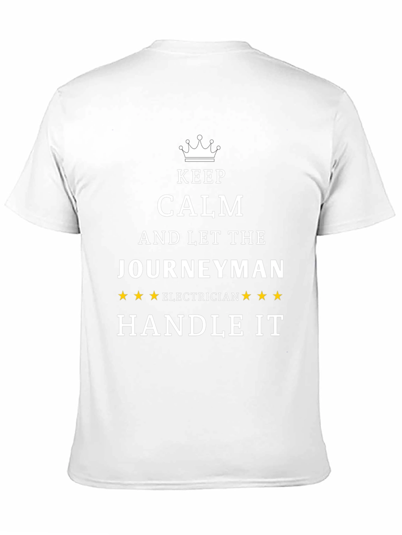 Keep Calm Journeyman Electrician Black T-Shirt