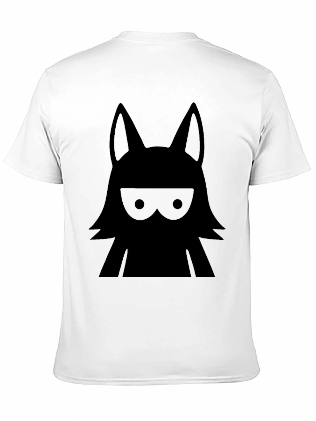 Mens Black Ninja Cat Graphic T-Shirt