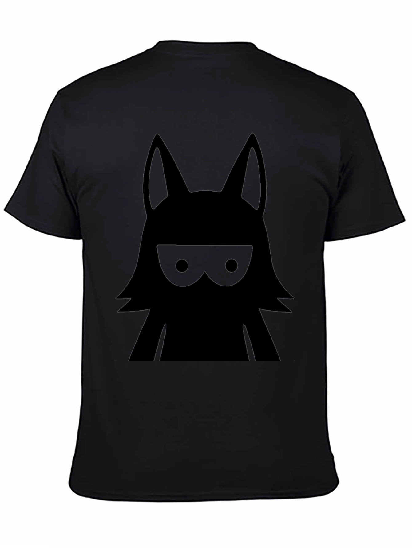 Mens Black Ninja Cat Graphic T-Shirt