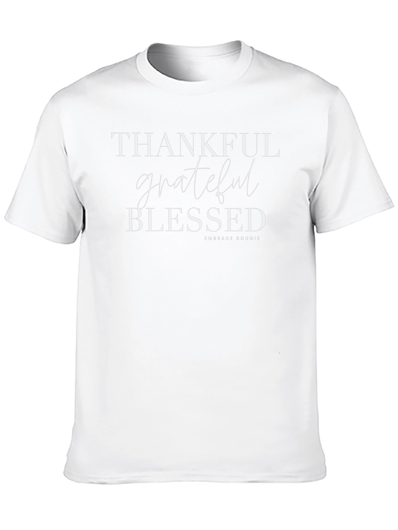Thankful Grateful Blessed Black T-Shirt